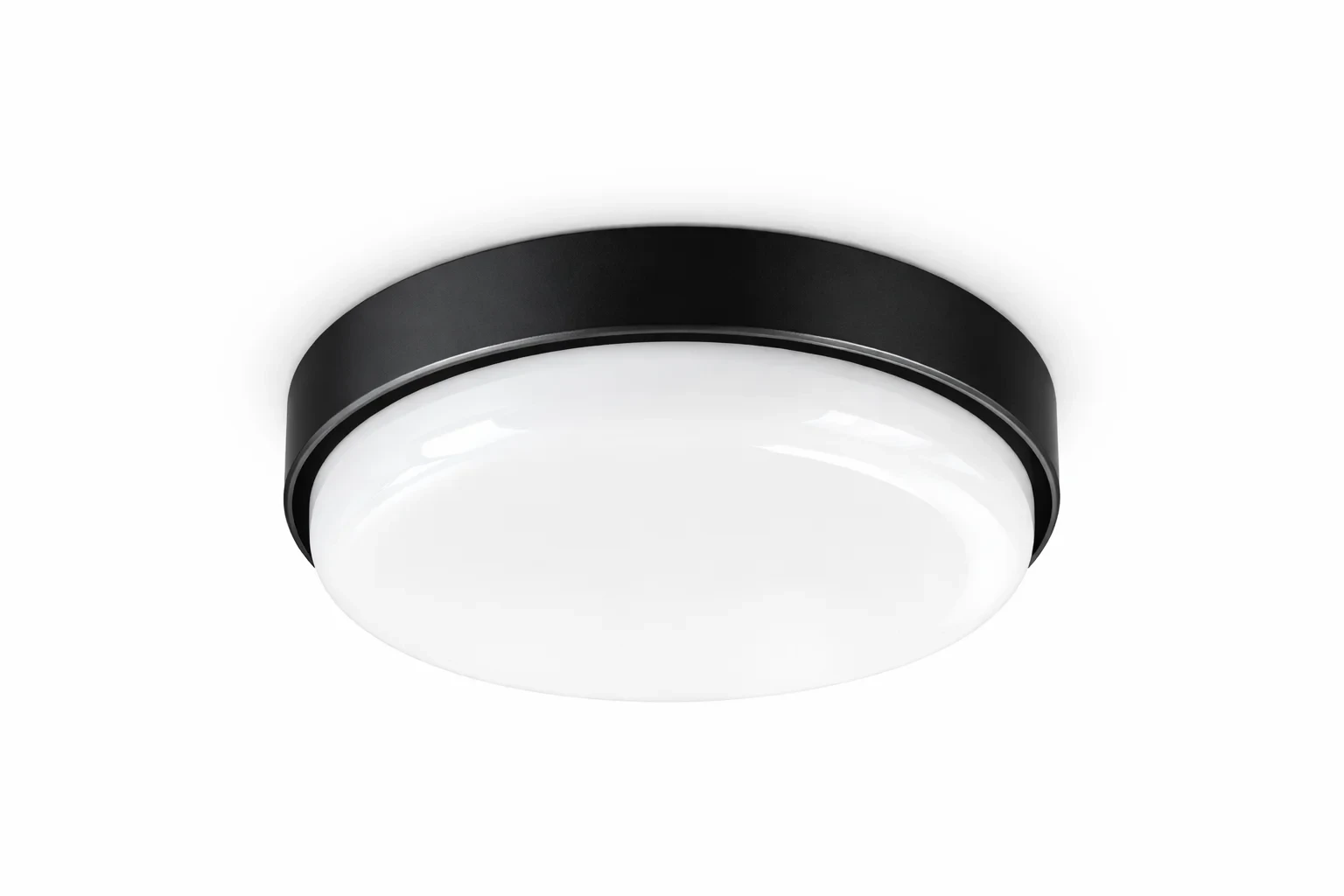 LED Plafondlamp, 14W, 1200 lumen, Ø19 cm, CCT 3000K-4000K-6500K, IP54, Zwart