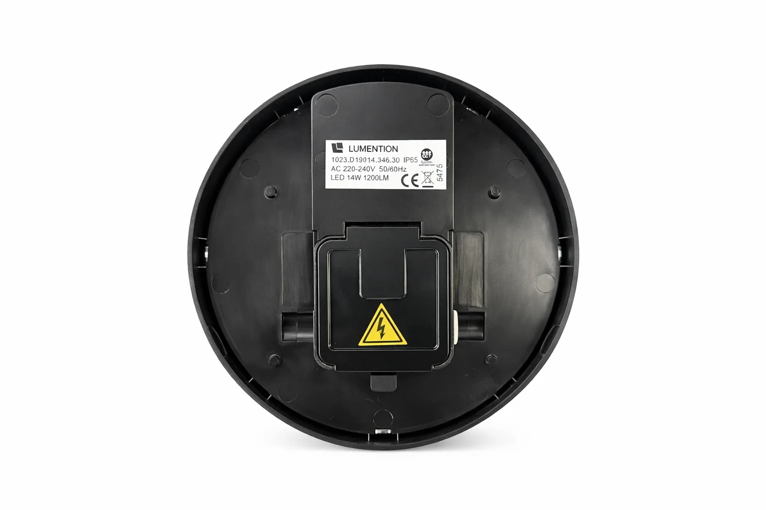 LED Plafondlamp, 14W, 1200 lumen, Ø19 cm, CCT 3000K-4000K-6500K, IP54, Zwart