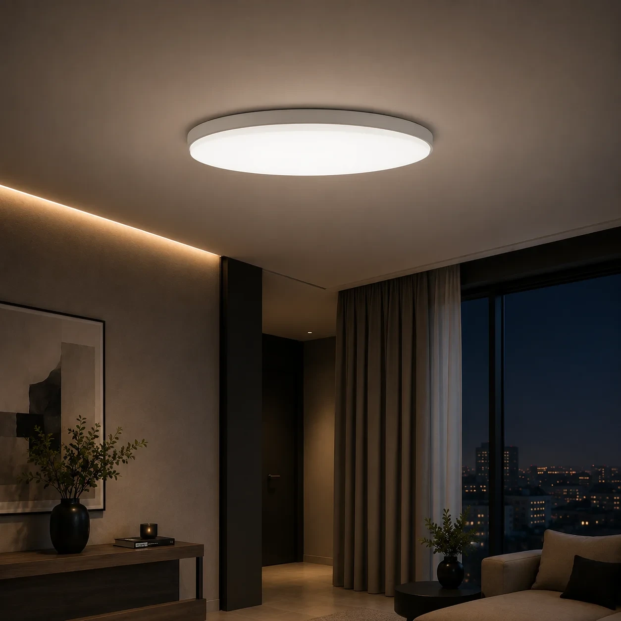 LED Plafondlamp, 15W, 1350 lumen, Ø22 cm, CCT 3000K-4000K-6500K, IP54, Wit