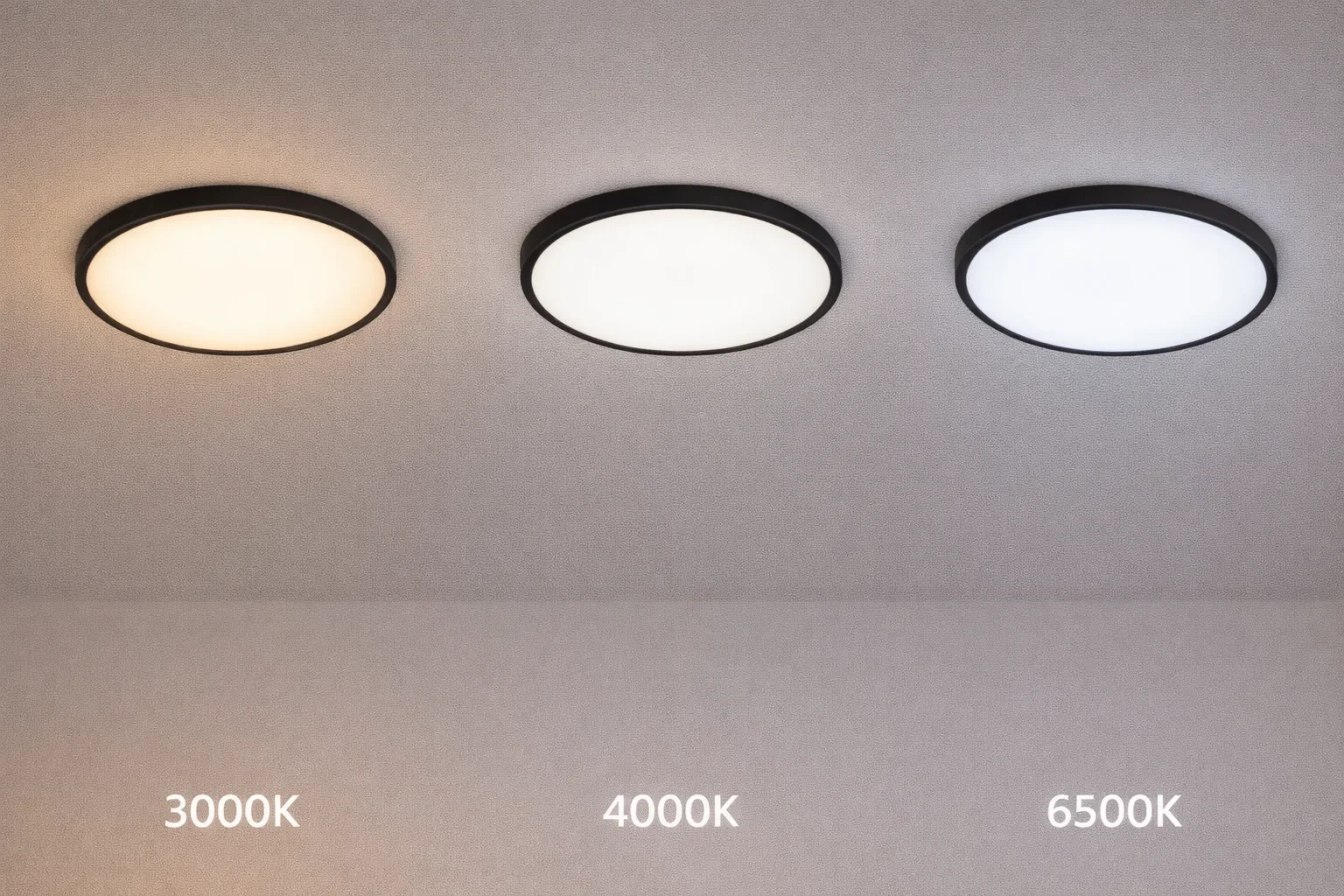 LED Plafondlamp, 22W, 1980 lumen, Ø29 cm, CCT 3000K-4000K-6500K, IP54, Zwart