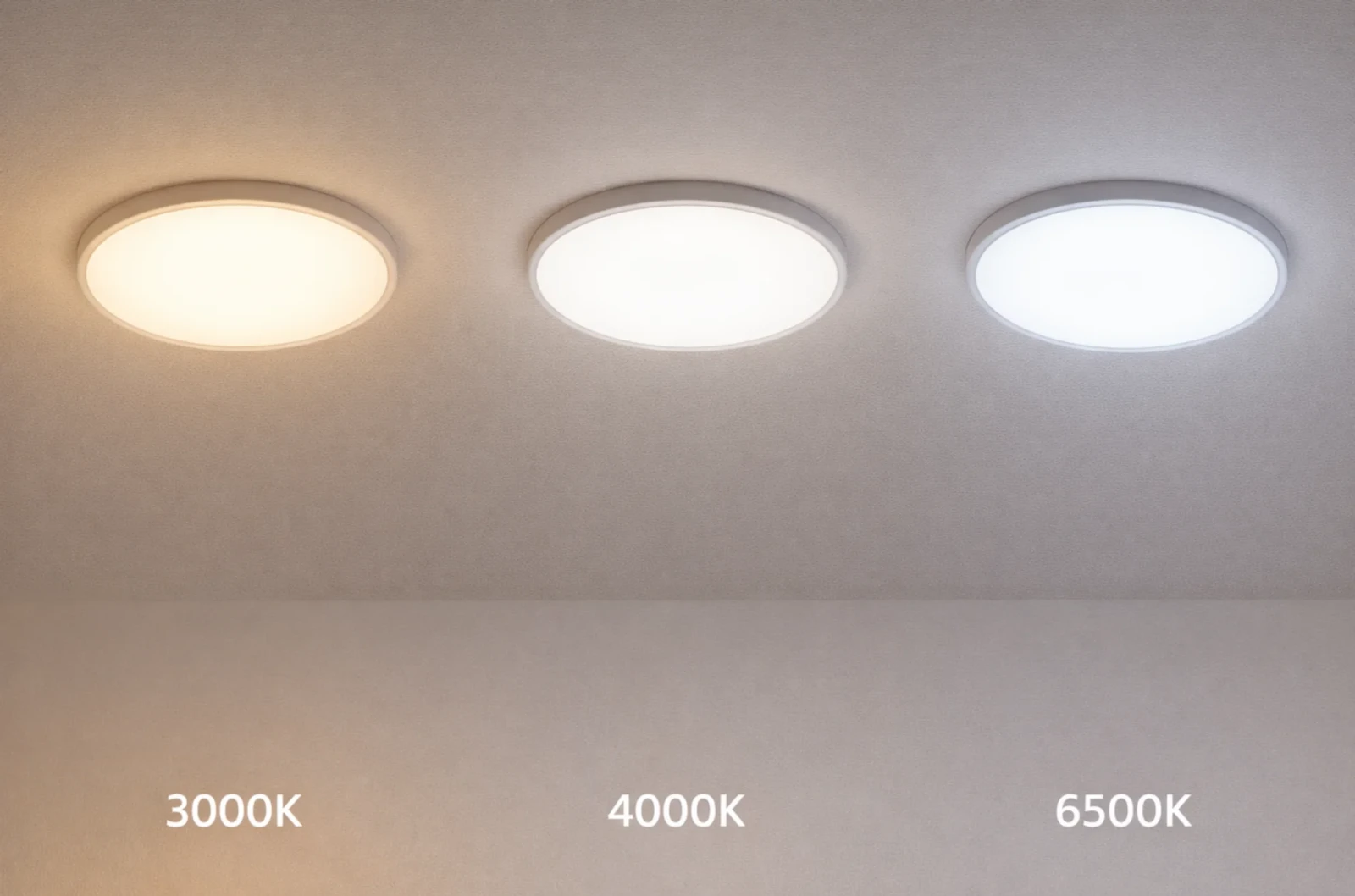 LED Plafondlamp, 36W, Ø40 cm, CCT 3000K-4000K-6500K, IP54, Zwart