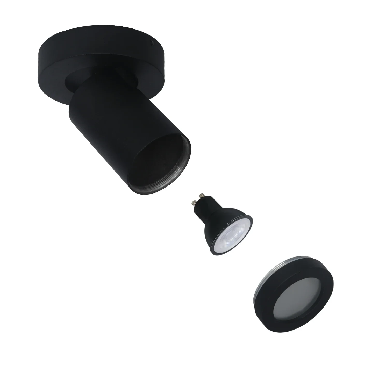 Opbouwspot NOVA IP, GU10, IP44, Zwart