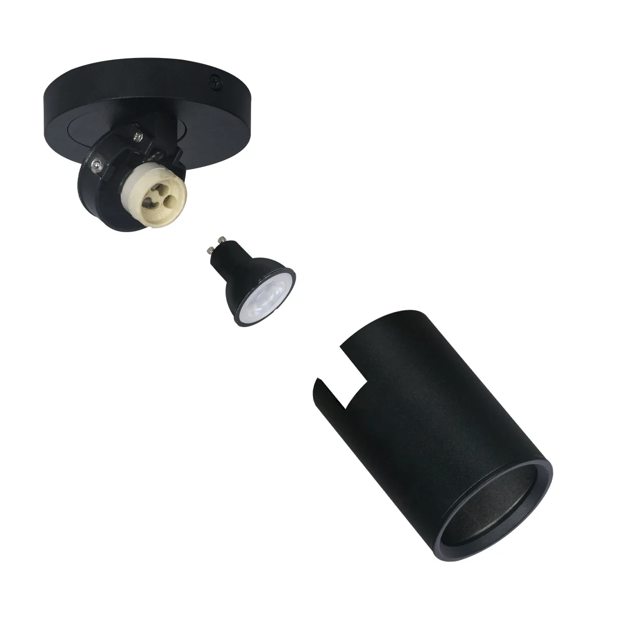 Opbouwspot NOVA R, GU10, Zwart
