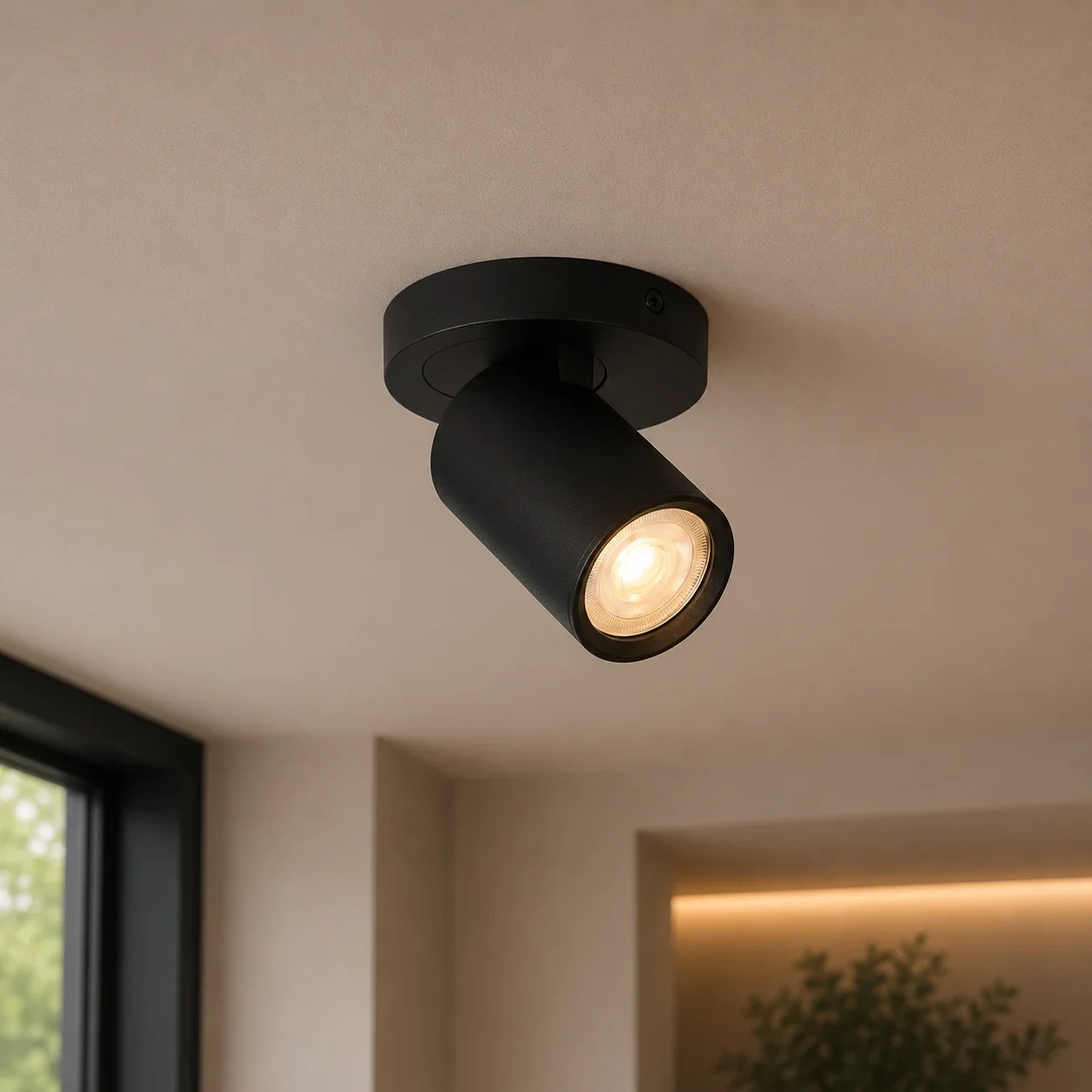 Opbouwspot NOVA R, GU10, Zwart