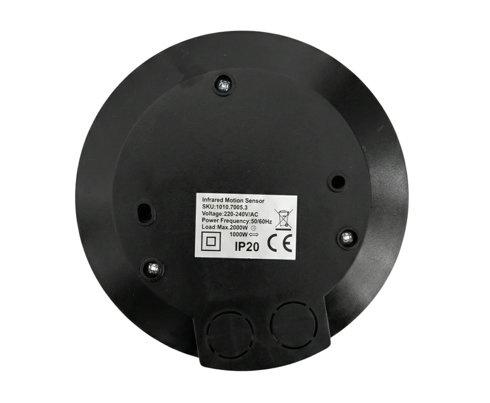 Infrarood Bewegingsmelder, Opbouw, Max. 1000W, IP20, Zwart