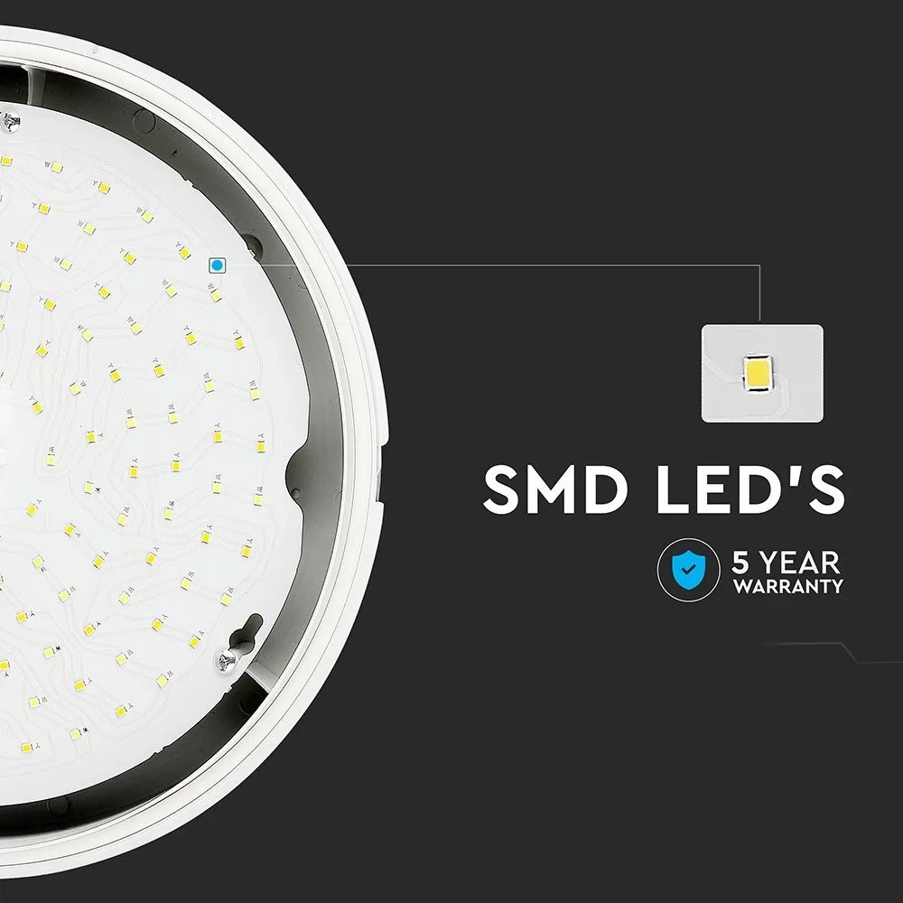 LED Plafondlamp, Sensor, 15W, 6400K, IP65