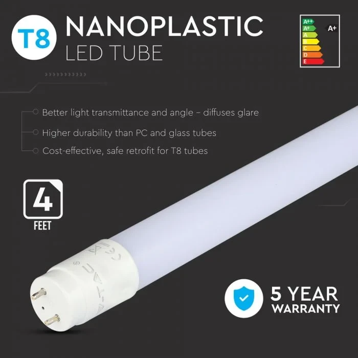 LED TL Buis, 22W, T8, Plastic, 150cm, 3000K Warm Wit, G13 Fitting