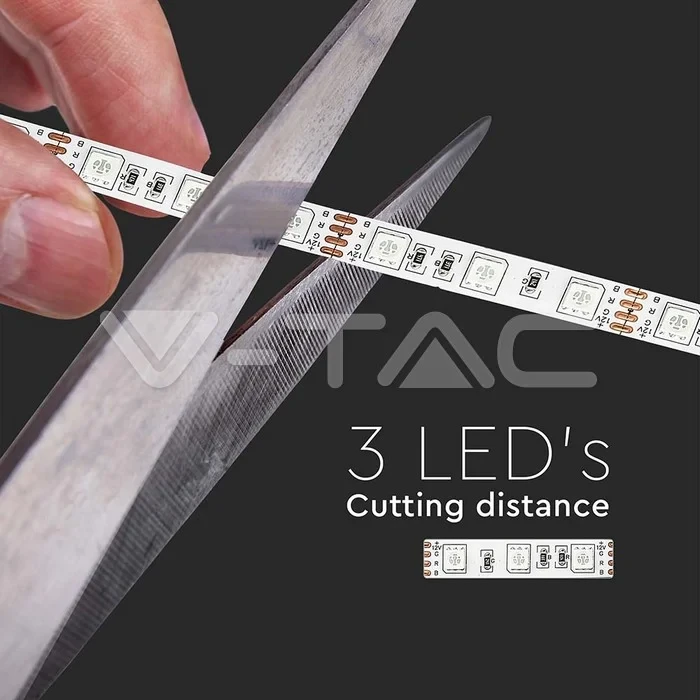 LED Strip 5 meter, Blauw, 11W/m, IP20, 12V