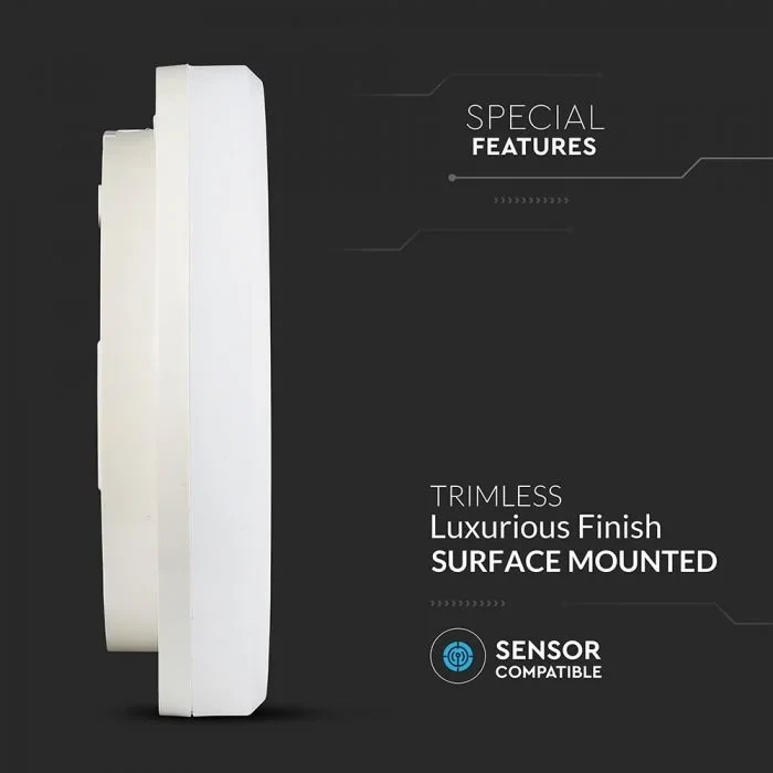 LED Plafondlicht, 15W, Samsung Chip, 3000K, Rond