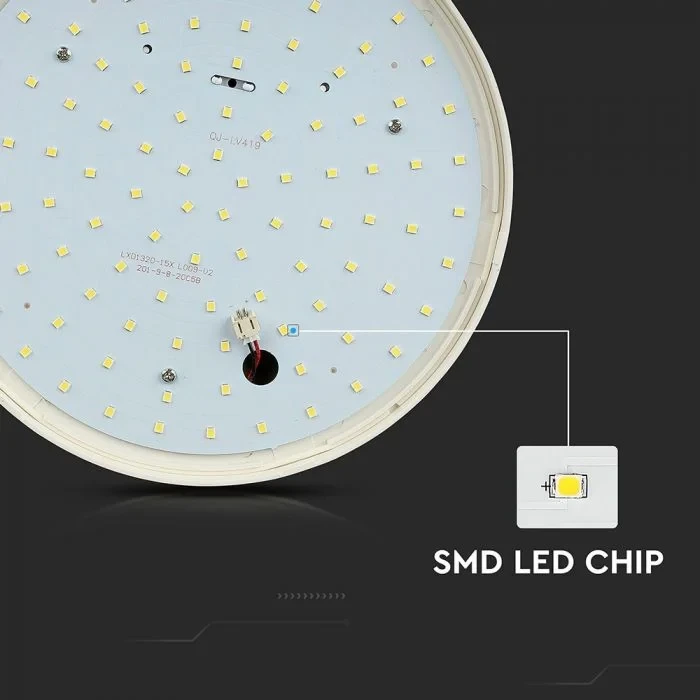 LED Plafondlicht, 15W, Samsung Chip, 3000K, Rond
