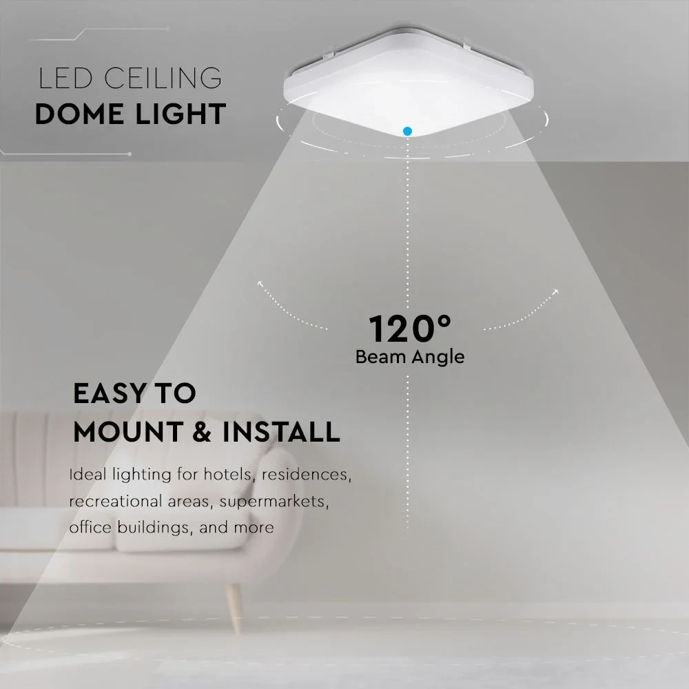 LED Plafondlamp, 25W, 3000K, Vierkant