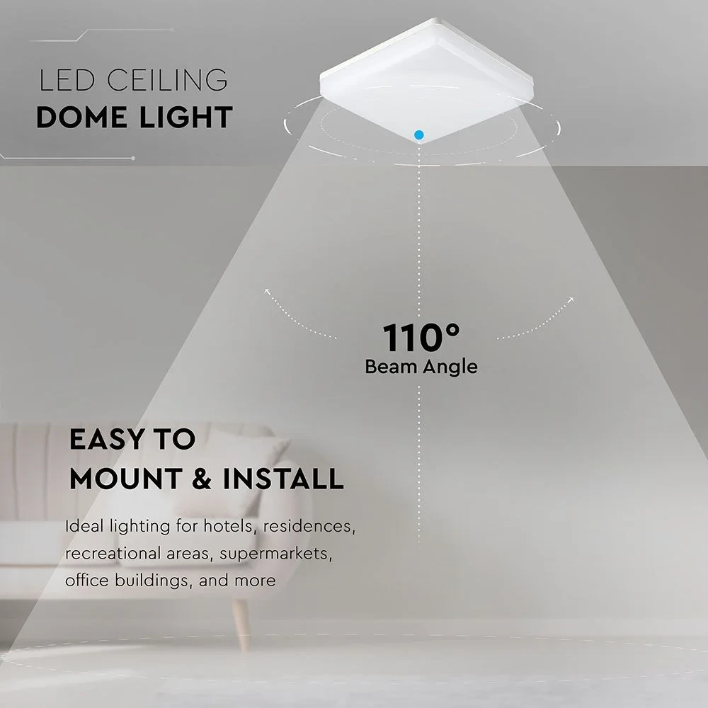 LED Plafondlamp, 15W, Samsung Chip, 4000K, Vierkant