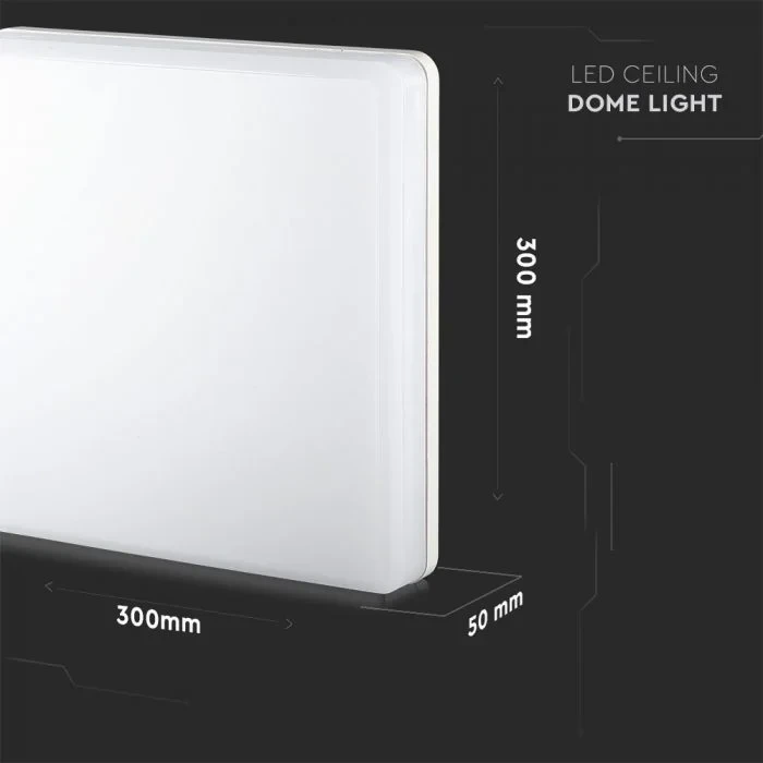 LED Plafondverlichting, 25W, Samsung Chip, 3000K, Vierkant
