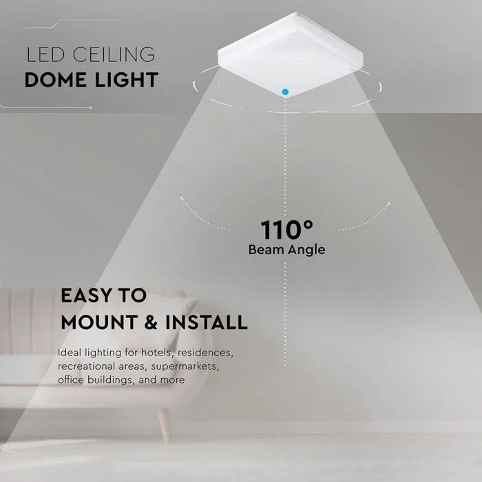 LED Plafondverlichting, 25W, Samsung Chip, 6500K, Vierkant