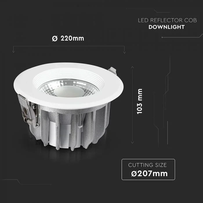 LED Downlight, 20W, 6400K, Rond