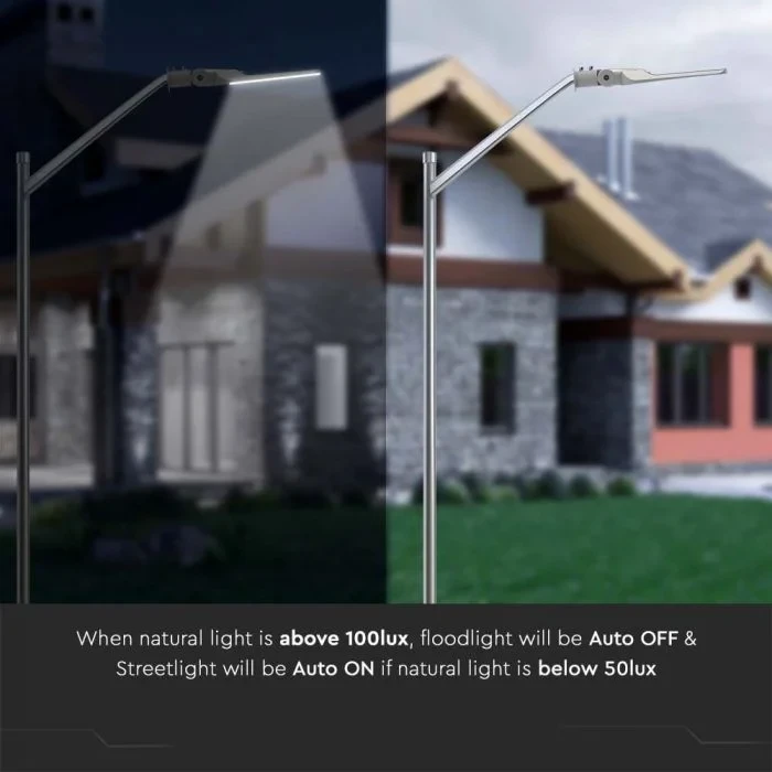 LED Straatlamp, Fotocel Sensor, 50W, Samsung Chip, Adapter, 4000K