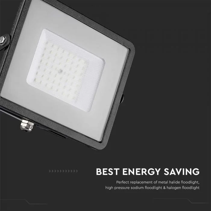 LED Breedstraler, 50W, 3000K Warm Wit, 4000lm, IP65, Zwart