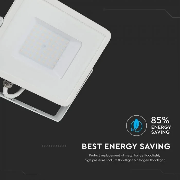 LED Breedstraler, 100W, SMD, Samsung LED Chip, 3000K, Witte Behuizing