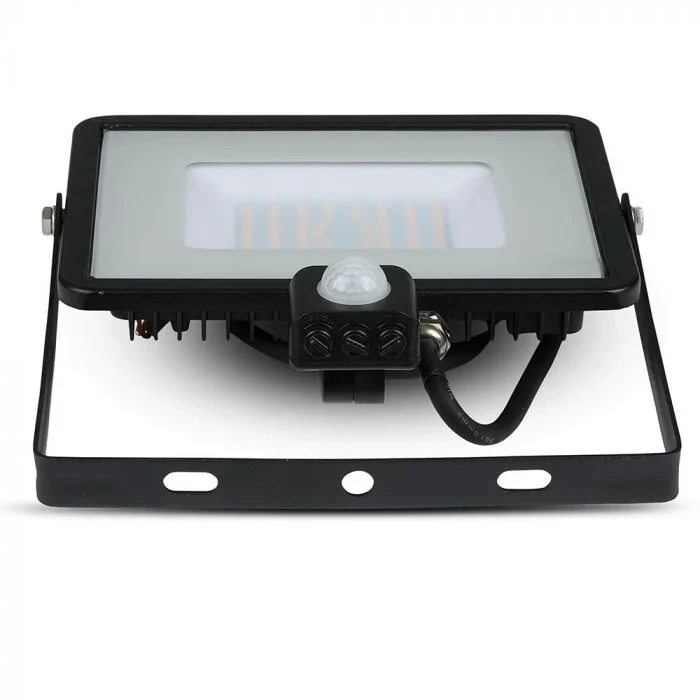 LED Breedstraler, 50W, SMD, PIR Sensor, Samsung LED Chip, 6400K, Zwarte Behuizing