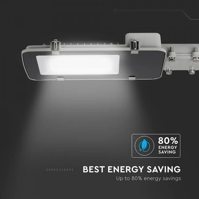 LED Straatlamp, 50W, Samsung LED Chip, 6400K, Grijze Behuizing