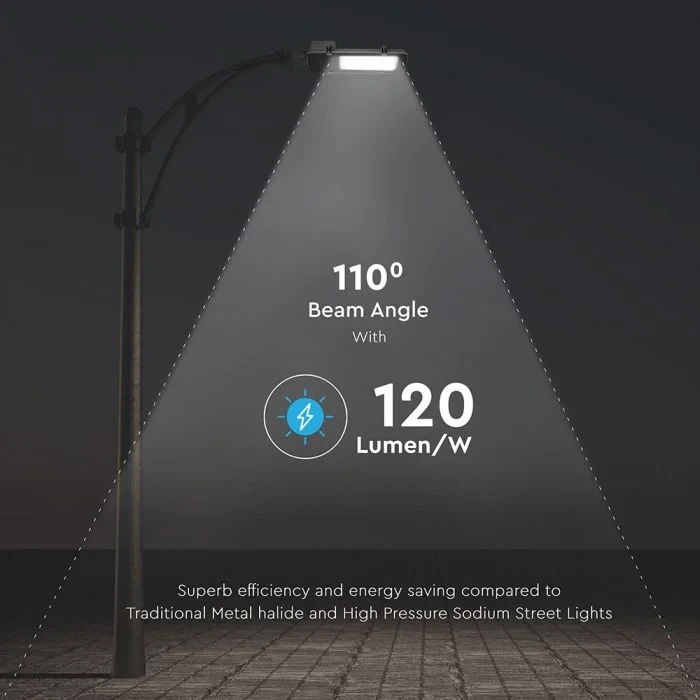 LED Straatlamp, 50W, Samsung LED Chip, 6400K, Grijze Behuizing