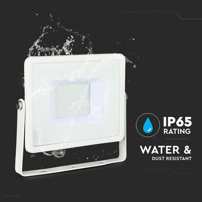 LED Breedstraler, 30W, SMD, Samsung LED Chip, 3000K, Witte Behuizing