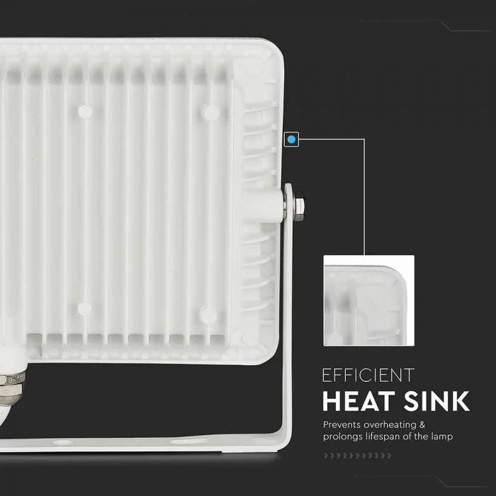 LED Breedstraler, 30W, SMD, Samsung LED Chip, 3000K, Witte Behuizing