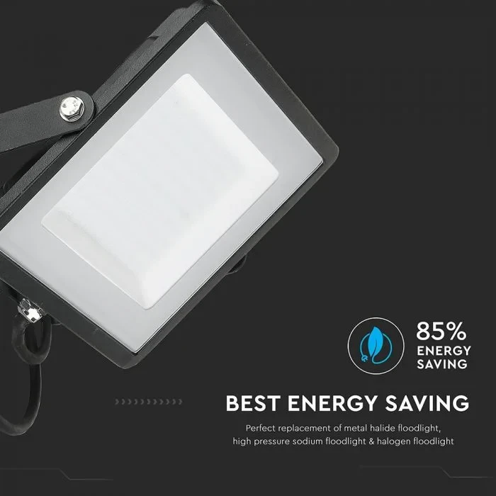 LED Breedstraler, 100W, SMD, Samsung LED Chip, 6400K, Zwarte Behuizing
