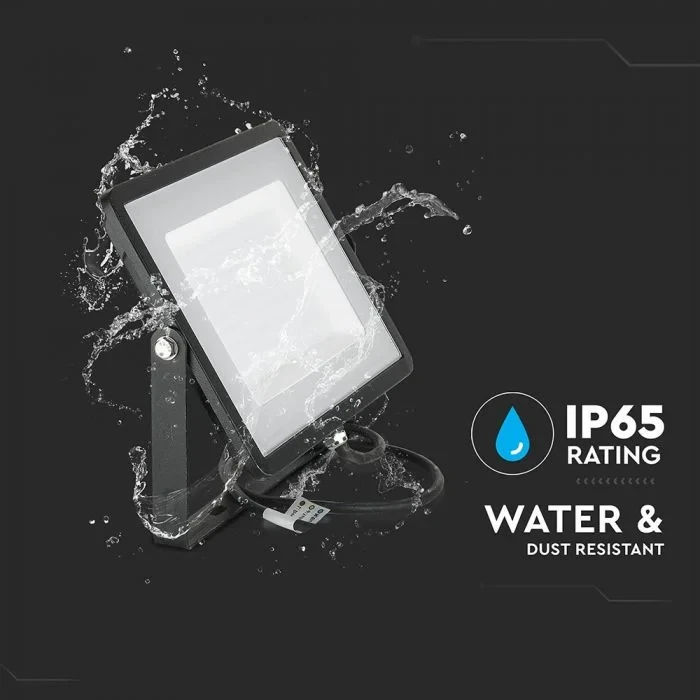 LED Breedstraler, 100W, SMD, Samsung LED Chip, 6400K, Zwarte Behuizing