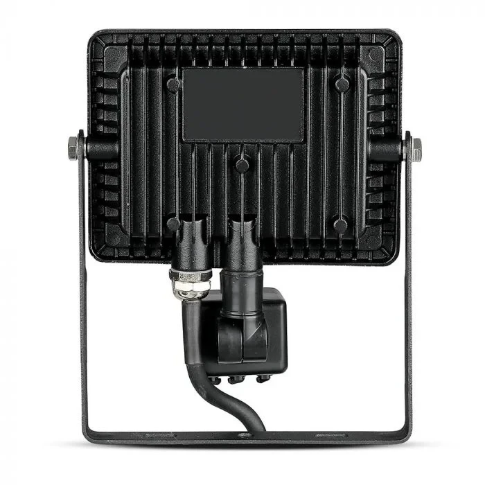 LED Breedstraler met Bewegingssensor, 20W, 3000K Warm Wit, 1600lm, IP65, Zwart