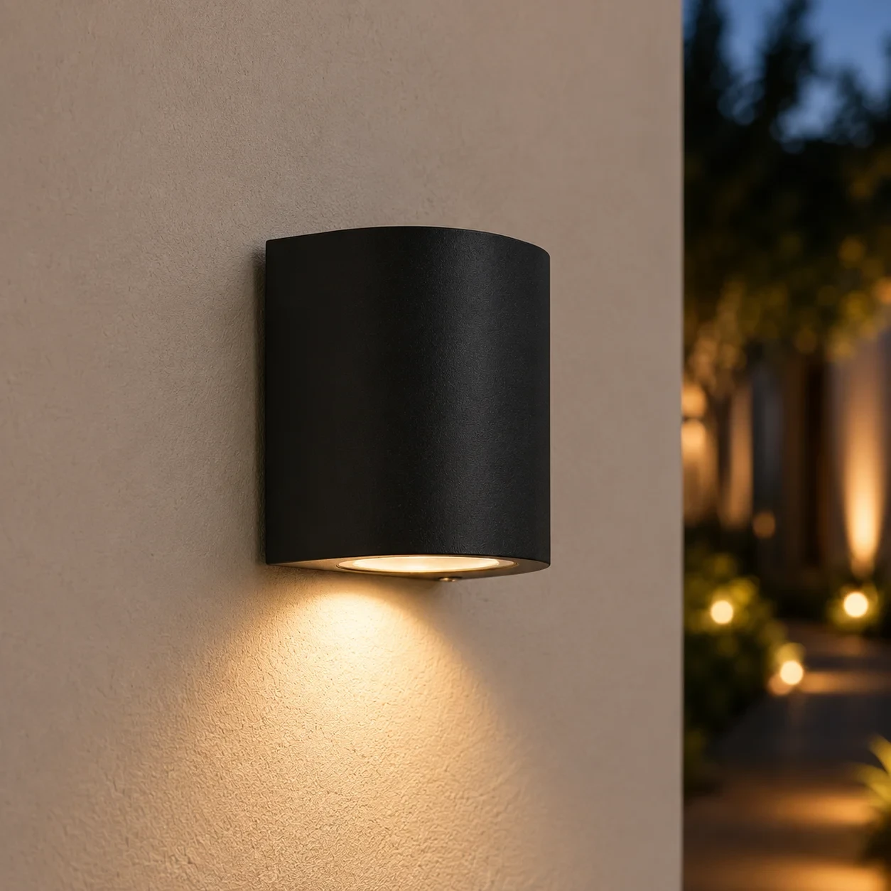 LED Wandlamp Buiten, GU10, Zwart, IP44
