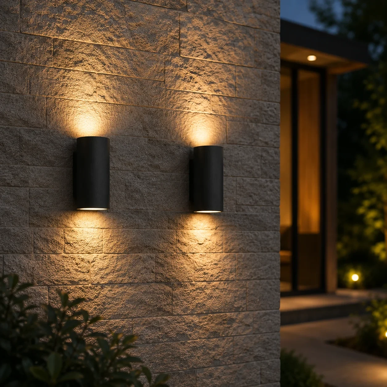Wandlamp GU10, Rond, Zwart Aluminium, IP44