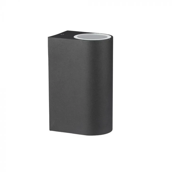 Wandlamp GU10, Rond, Zwart Aluminium, IP44