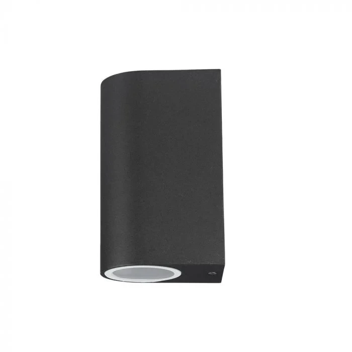 Wandlamp GU10, Rond, Zwart Aluminium, IP44