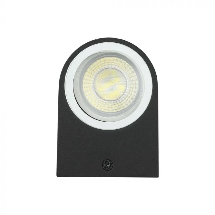 Wandlamp GU10, Rond, Zwart Aluminium, IP44