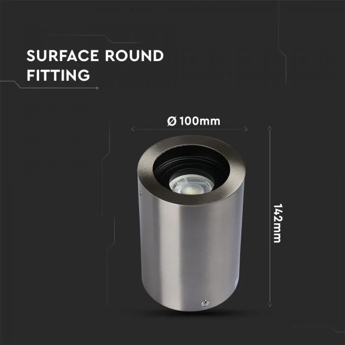 GU10 Fitting, Rond, Satijn Nikkel