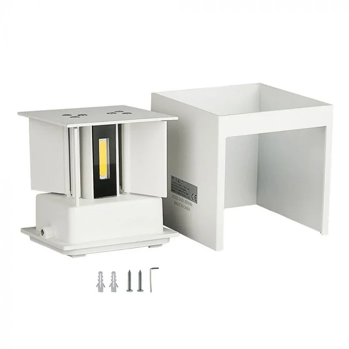 LED Wandlamp, 5W, Vierkant, Wit, 3000K Warm Wit