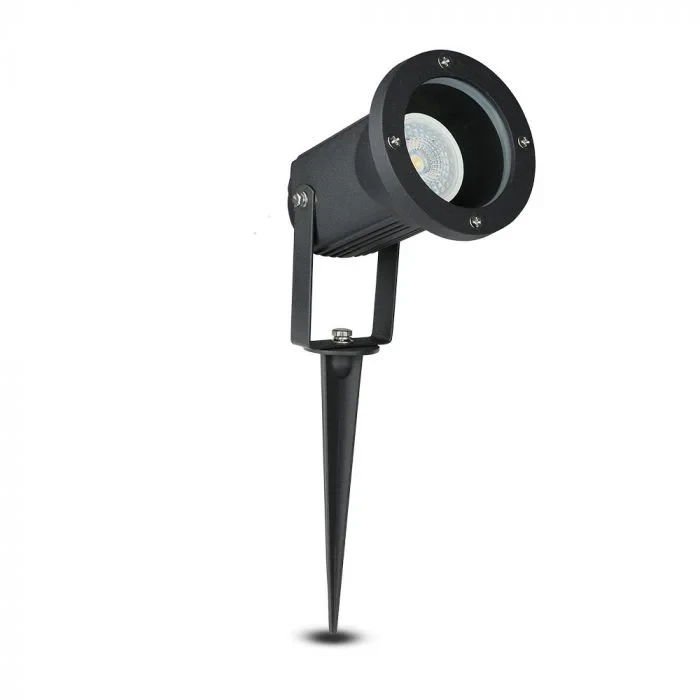 GU10 Prikspot, Aluminium, Zwart, IP44
