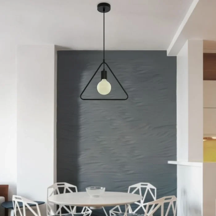 Hanglamp, E27, Mat Zwart