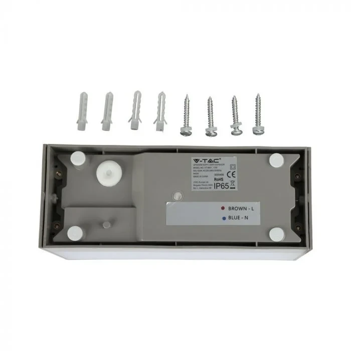 LED Buitenverlichting, 12W, 3000K Warm Wit, Grijs