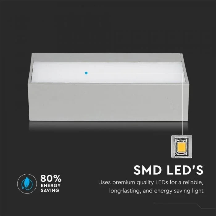 LED Buitenverlichting, 12W, 3000K Warm Wit, Grijs