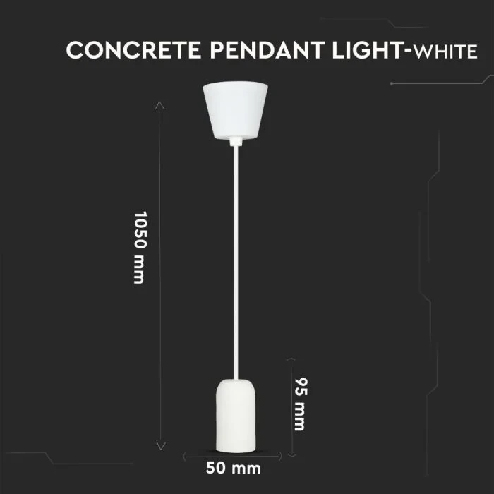 Hanglamp, E27, Wit