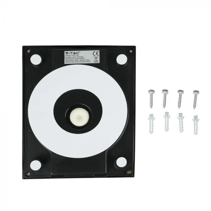 LED Wandlamp, 12W, Zwart, 4000K Neutraal Wit