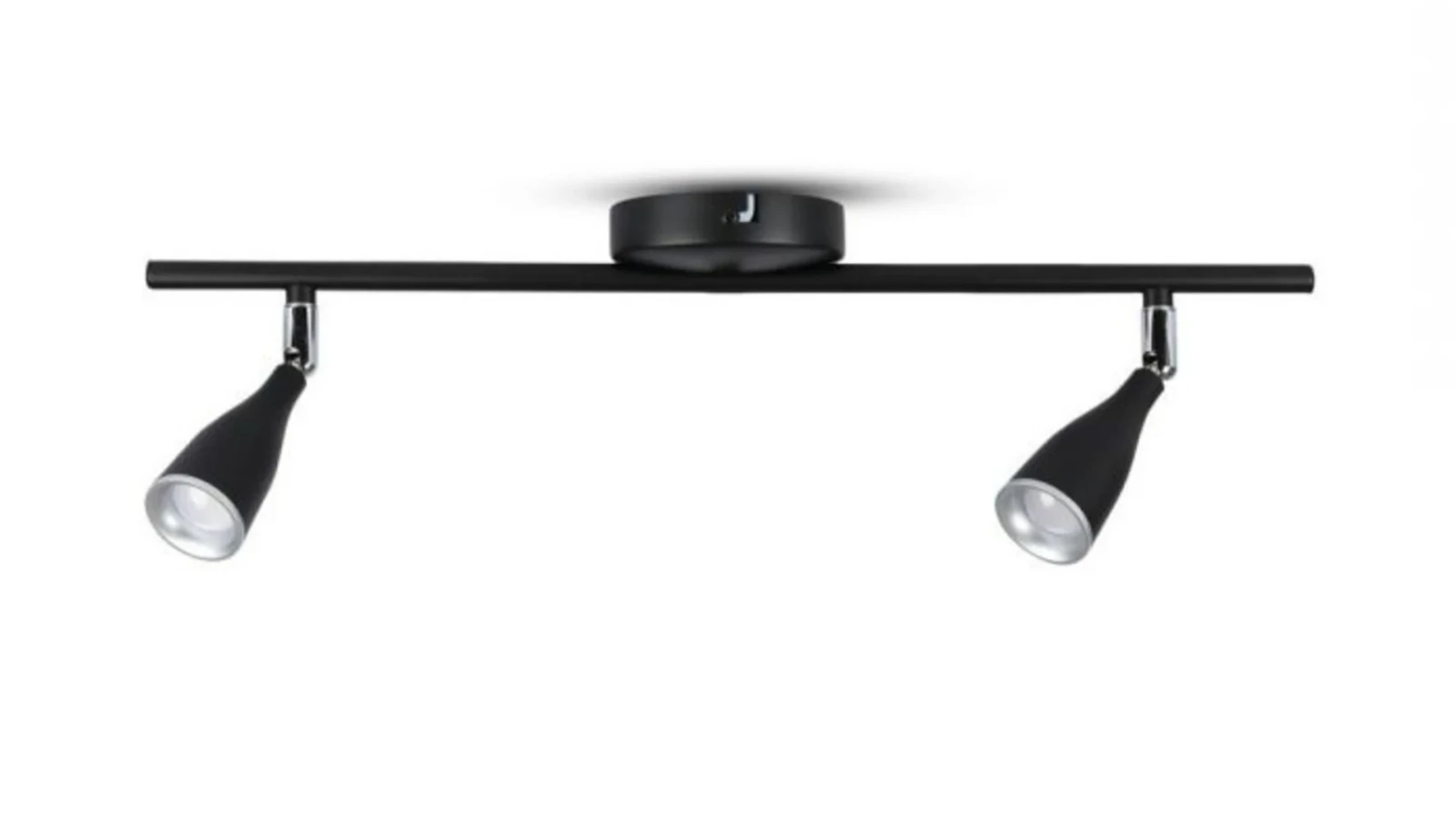 LED Plafondlamp, 9W, 2-Kops, Zwart, 3000K