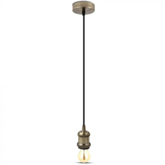 Metalen Hanglamp, E27, Brons