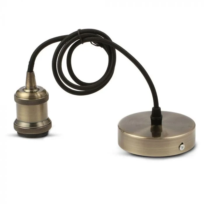 Metalen Hanglamp, E27, Brons