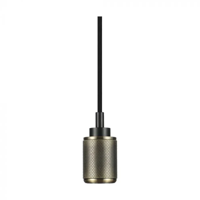 Aluminium Lampfitting met Stoffen Draad, 1m, Brons