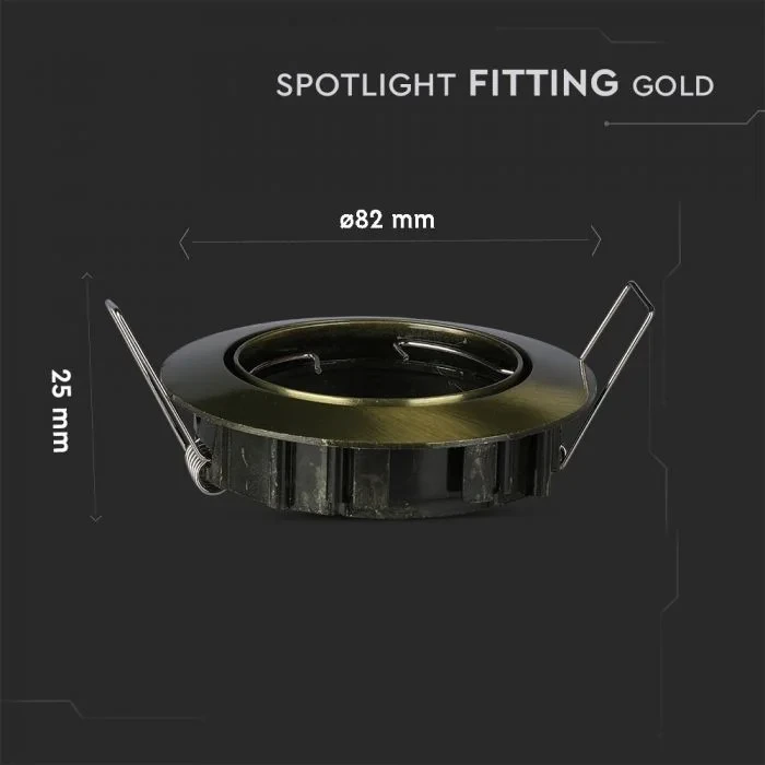 V-TAC GU10 Armatuur Rond | Goud