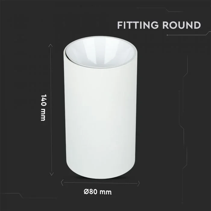 V-TAC GU10 Armatuur Rond | Wit