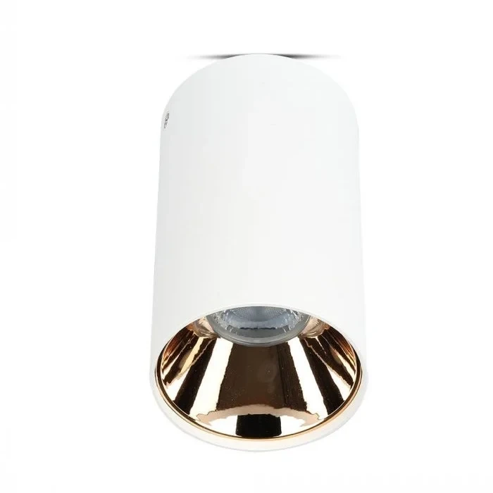 V-TAC GU10 Armatuur, Rond, Wit, Roségoud